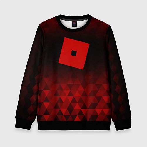 Детский свитшот Roblox red poly / 3D-Черный – фото 1