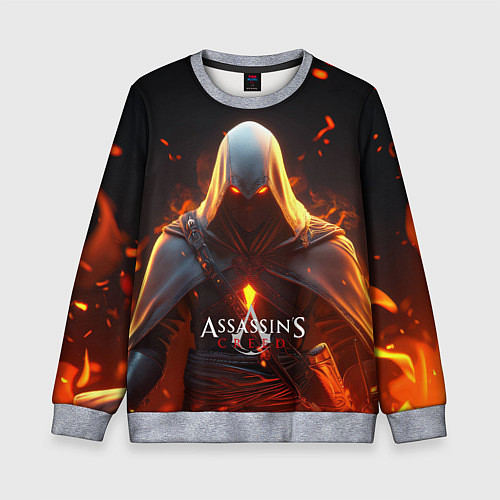 Детский свитшот Assassins Creed fire / 3D-Меланж – фото 1