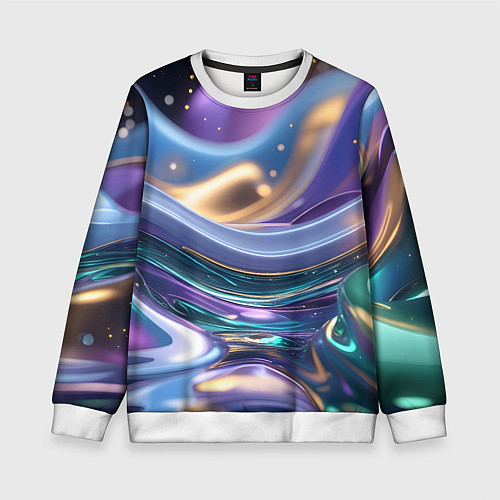 Детский свитшот Космическая краска / 3D-Белый – фото 1