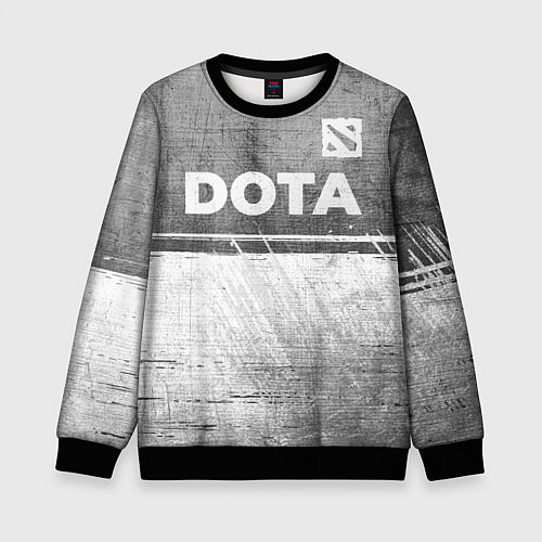 Детский свитшот Dota - grey gradient посередине / 3D-Черный – фото 1