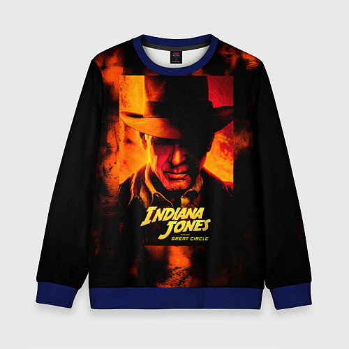 Детский свитшот Indiana Jones and the Great Circle / 3D-Синий – фото 1