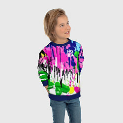 Свитшот детский Colorful abstraction - aloha, цвет: 3D-синий — фото 2