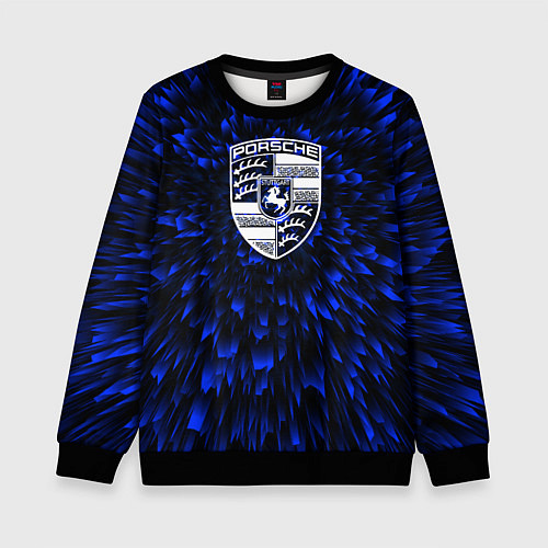 Детский свитшот Porsche blue energy / 3D-Черный – фото 1