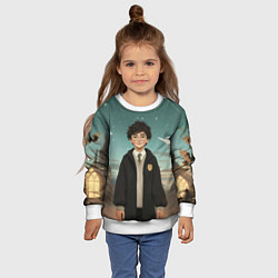 Свитшот детский Гарри Поттер и белая сова, цвет: 3D-белый — фото 2
