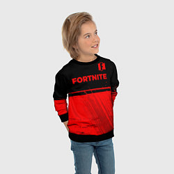 Свитшот детский Fortnite - red gradient посередине, цвет: 3D-черный — фото 2