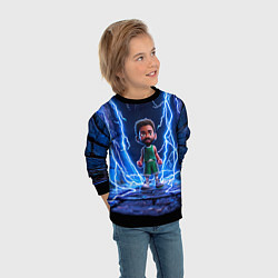 Свитшот детский Браун Джейлен в разрядах молний, цвет: 3D-черный — фото 2