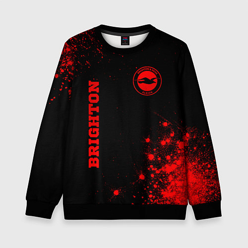Детский свитшот Brighton - red gradient вертикально / 3D-Черный – фото 1