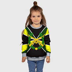 Свитшот детский Мотострелковые войска: лавры, цвет: 3D-меланж — фото 2