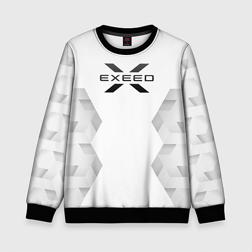 Детский свитшот Exeed white poly / 3D-Черный – фото 1