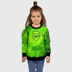 Свитшот детский Arsenal green poly, цвет: 3D-черный — фото 2