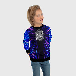 Свитшот детский Chrysler neon energy, цвет: 3D-черный — фото 2