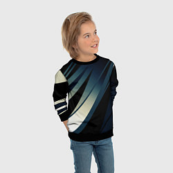 Свитшот детский Чёрно-синий абстрактный с полосами, цвет: 3D-черный — фото 2
