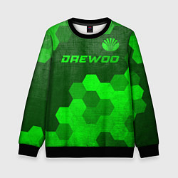 Свитшот детский Daewoo - green gradient посередине, цвет: 3D-черный