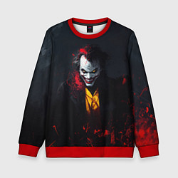 Свитшот детский Джокер в красной краске, цвет: 3D-красный