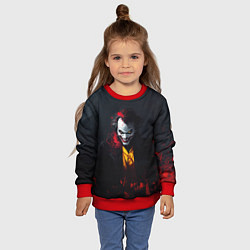 Свитшот детский Джокер в красной краске, цвет: 3D-красный — фото 2