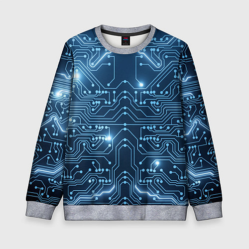 Детский свитшот Системная плата / 3D-Меланж – фото 1