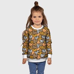 Свитшот детский Африканские сердца, цвет: 3D-белый — фото 2