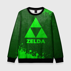 Детский свитшот Zelda - green gradient