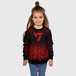Свитшот детский Seventeen red poly, цвет: 3D-черный — фото 2