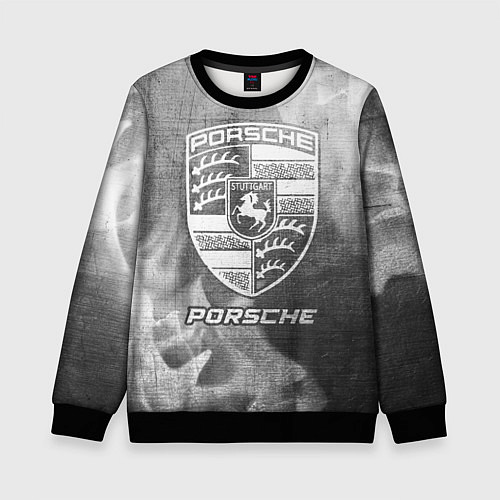 Детский свитшот Porsche - grey gradient / 3D-Черный – фото 1