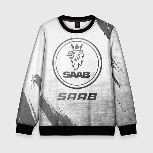 Детский свитшот Saab - white gradient / 3D-Черный – фото 1
