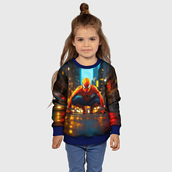 Свитшот детский Человек паук на старте, цвет: 3D-синий — фото 2