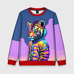 Детский свитшот Cool tiger cub - pop art