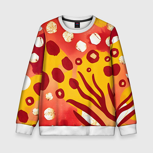 Детский свитшот Африканский паттерн / 3D-Белый – фото 1