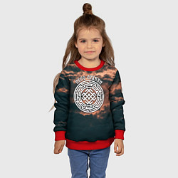 Свитшот детский Белобог - небо славян, цвет: 3D-красный — фото 2