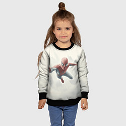 Свитшот детский Человек паук в полете, цвет: 3D-черный — фото 2