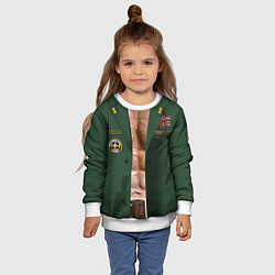 Свитшот детский Рыболовные войска форма рэмбо-рыбака, цвет: 3D-белый — фото 2