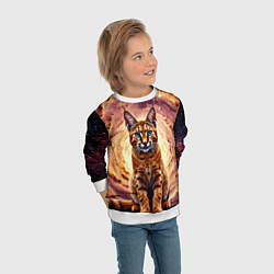 Свитшот детский Каракет в космосе, цвет: 3D-белый — фото 2