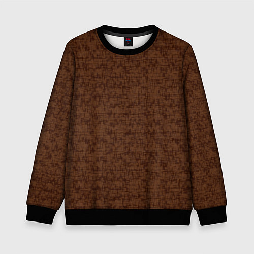 Детский свитшот Коричневый текстурный / 3D-Черный – фото 1