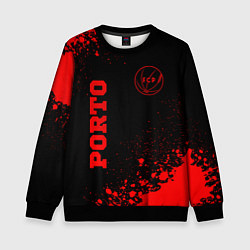 Свитшот детский Porto - red gradient вертикально, цвет: 3D-черный