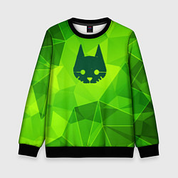 Свитшот детский Stray green poly, цвет: 3D-черный