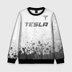 Детский свитшот Tesla - white gradient посередине