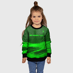 Свитшот детский No Mans Sky - green gradient посередине, цвет: 3D-черный — фото 2
