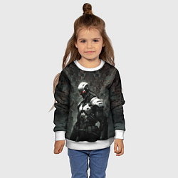 Свитшот детский Боевой кибернетический андроид, цвет: 3D-белый — фото 2