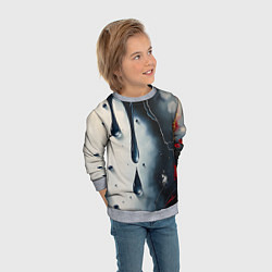 Свитшот детский Сюрреалистичная абстракция с каплями, цвет: 3D-меланж — фото 2