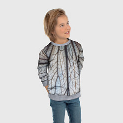 Свитшот детский Прожилки растения, цвет: 3D-меланж — фото 2