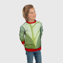 Свитшот детский Макро съемка листа, цвет: 3D-красный — фото 2