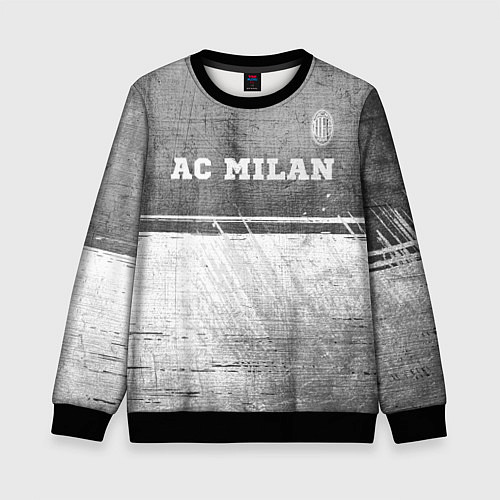Детский свитшот AC Milan - grey gradient посередине / 3D-Черный – фото 1
