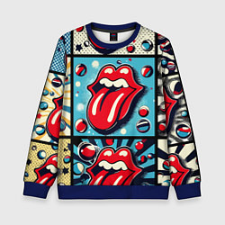 Детский свитшот Rolling Stones logo - pop art