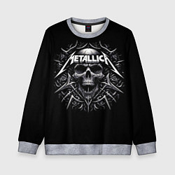 Детский свитшот Metallica - a skull with roses and thorns
