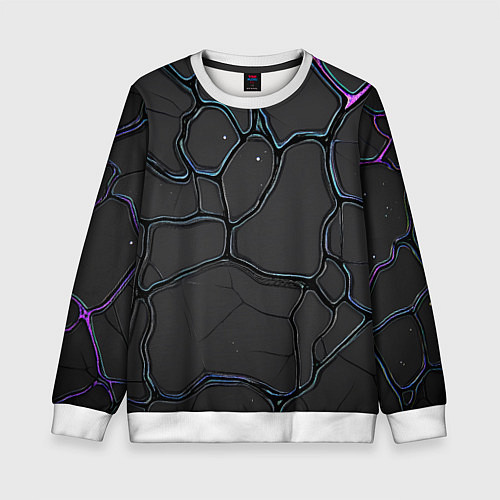 Детский свитшот Плита хай-тек текстура / 3D-Белый – фото 1