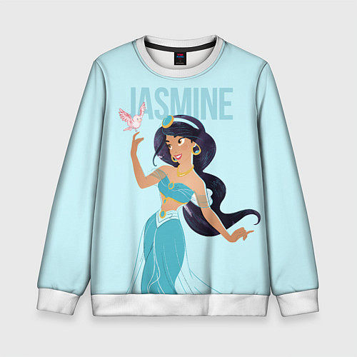 Детский свитшот Jasmine princess - big pictures / 3D-Белый – фото 1