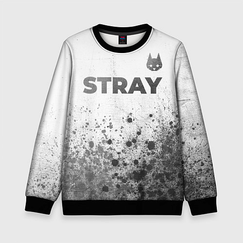 Детский свитшот Stray - white gradient посередине / 3D-Черный – фото 1