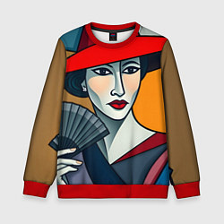 Детский свитшот Дама с веером