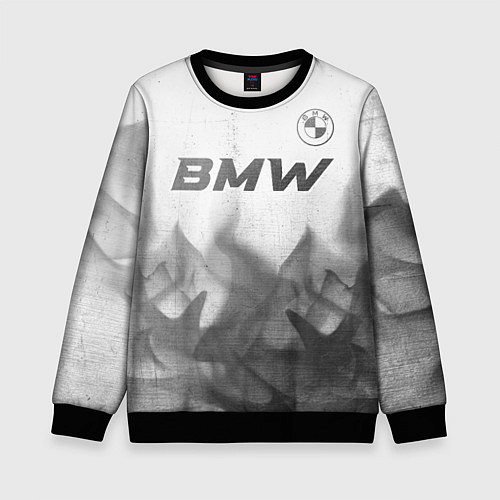 Детский свитшот BMW - white gradient посередине / 3D-Черный – фото 1
