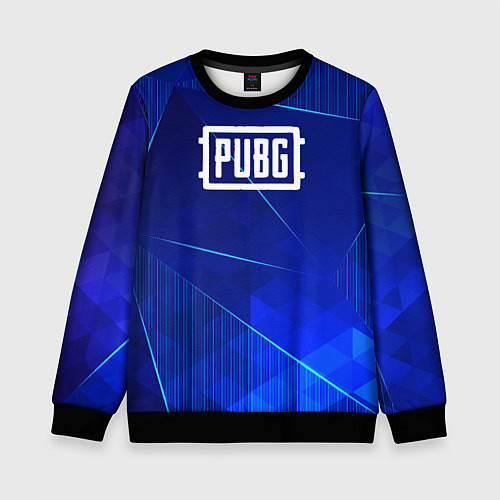 Детский свитшот PUBG blue poly / 3D-Черный – фото 1